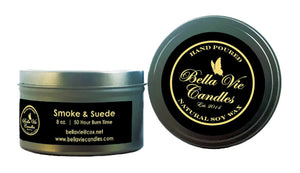 Smoke And Suede  Soy  Candle